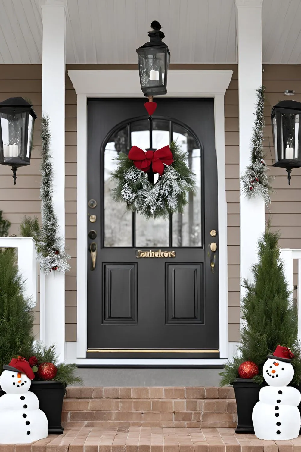 Whimsical Snowman Planters For Winter Planters Front Porch