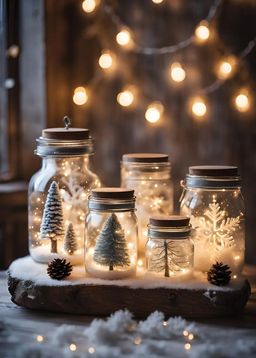 Winter Village Jars