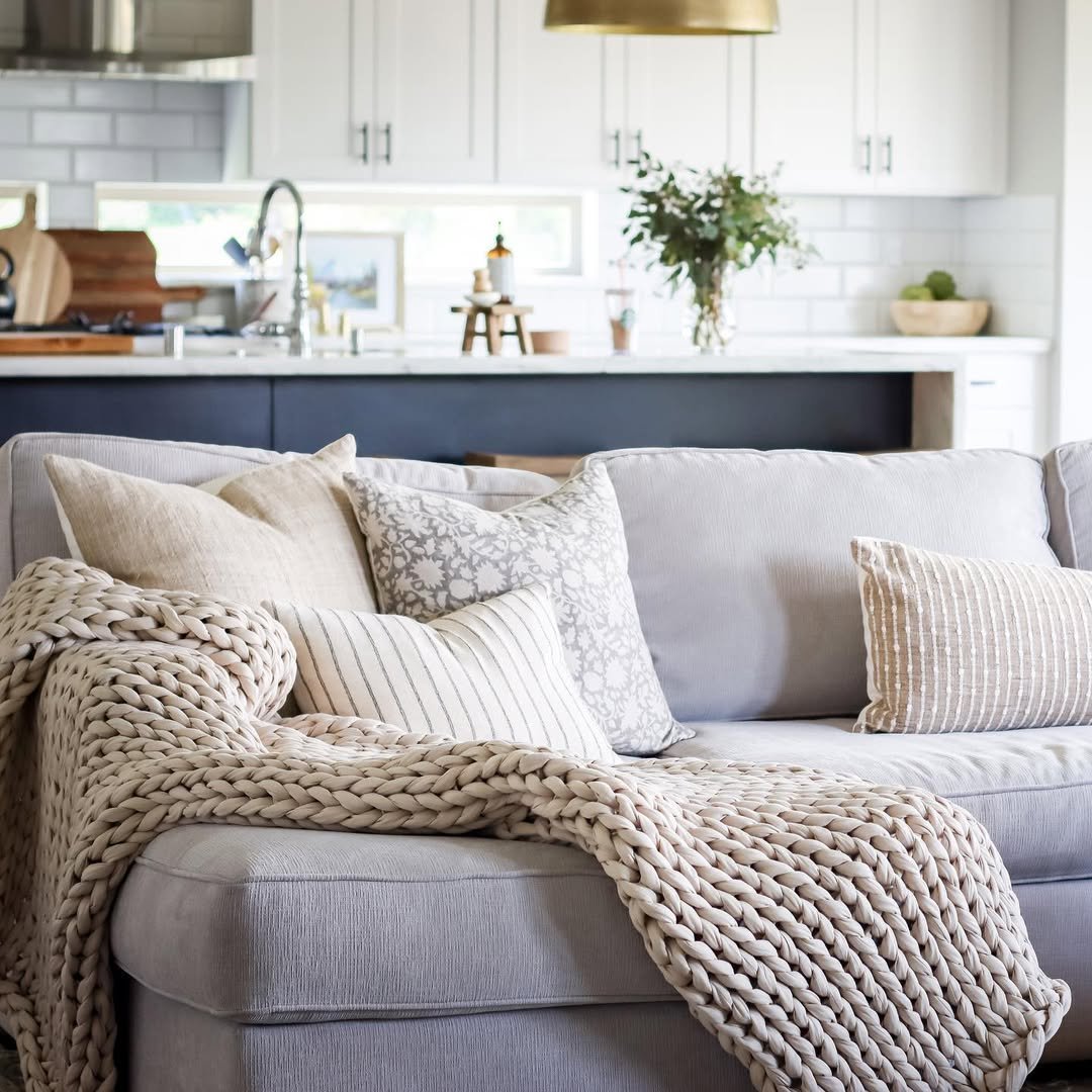 boho farmhouse Go Big on Throw Pillows