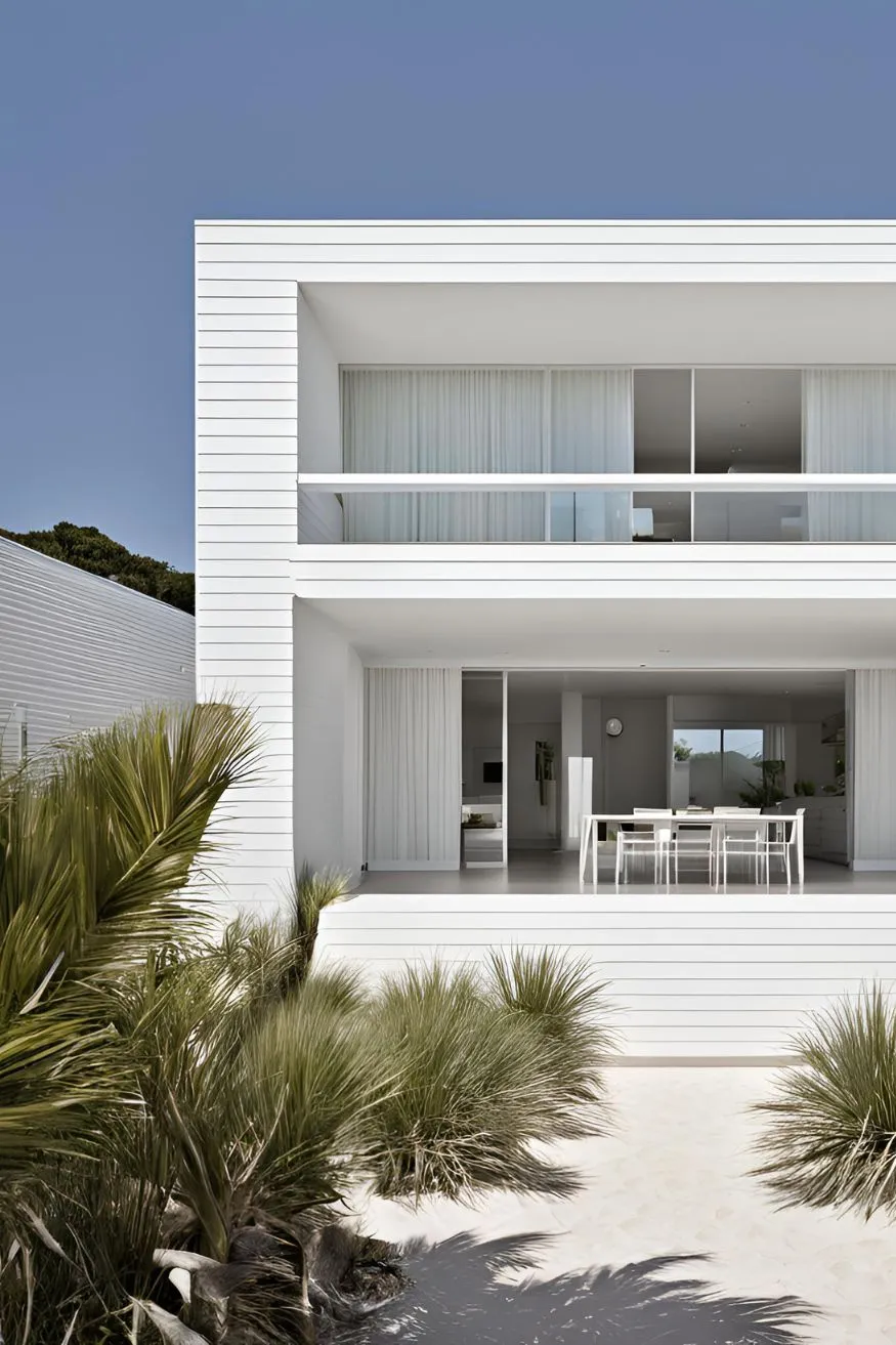 Minimalist White Coastal Haven
