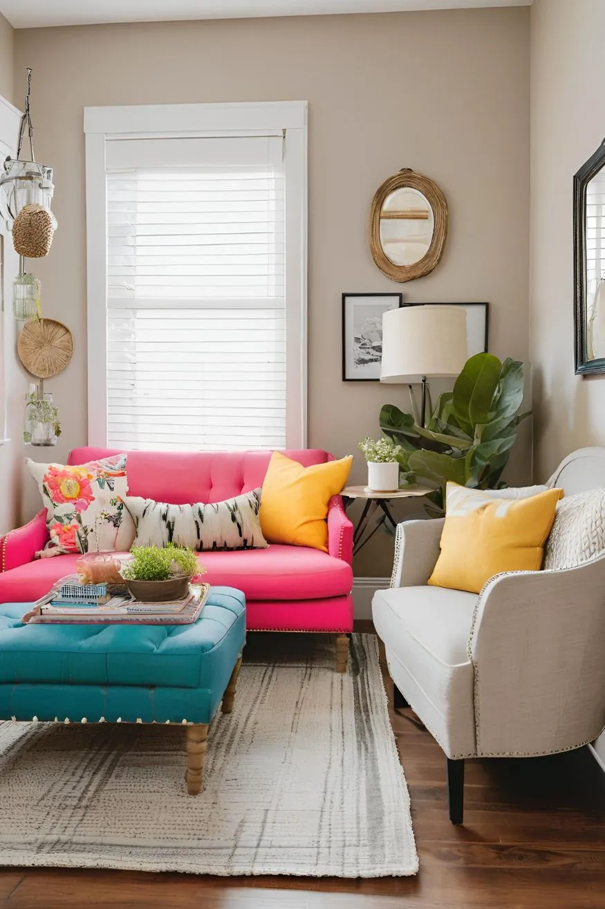 Pop of Color with Accent Decor