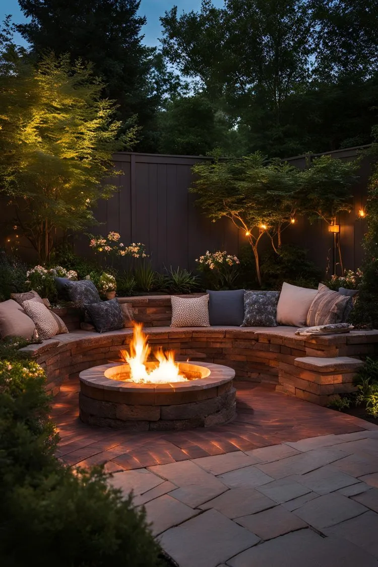 Brick Paver Sunken Pit