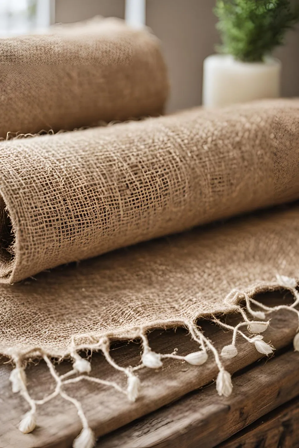 Burlap Details for Vintage Farmhouse