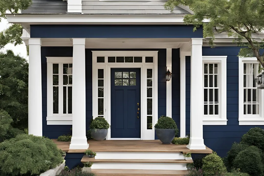 Classic Navy Blue for Exterior House Colors
