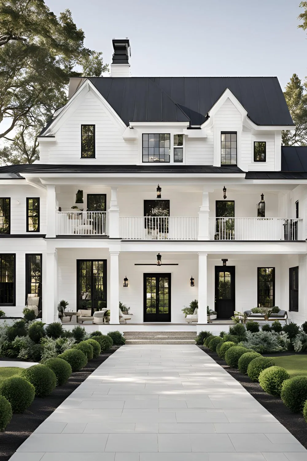 Classic White with Black Accents