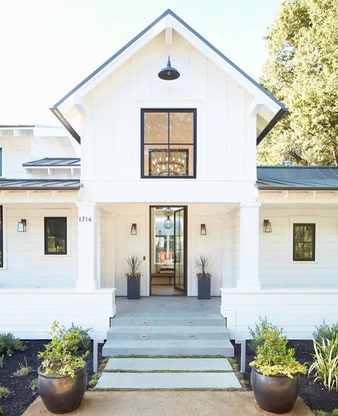 Creamy Off-White for Modern Farmhouse Exterior Colors