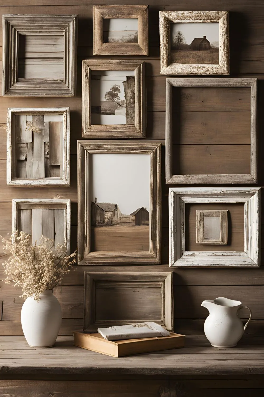 Distressed Picture Frames for Vintage Farmhouse