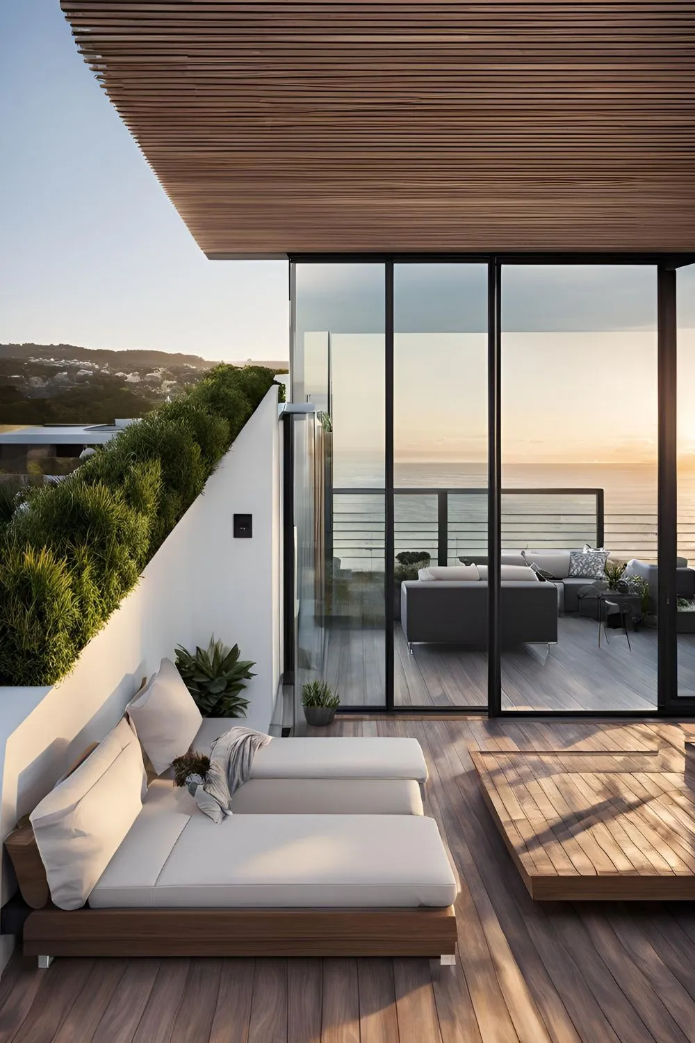 Flat Roof Design for Modern Beach House Exterior