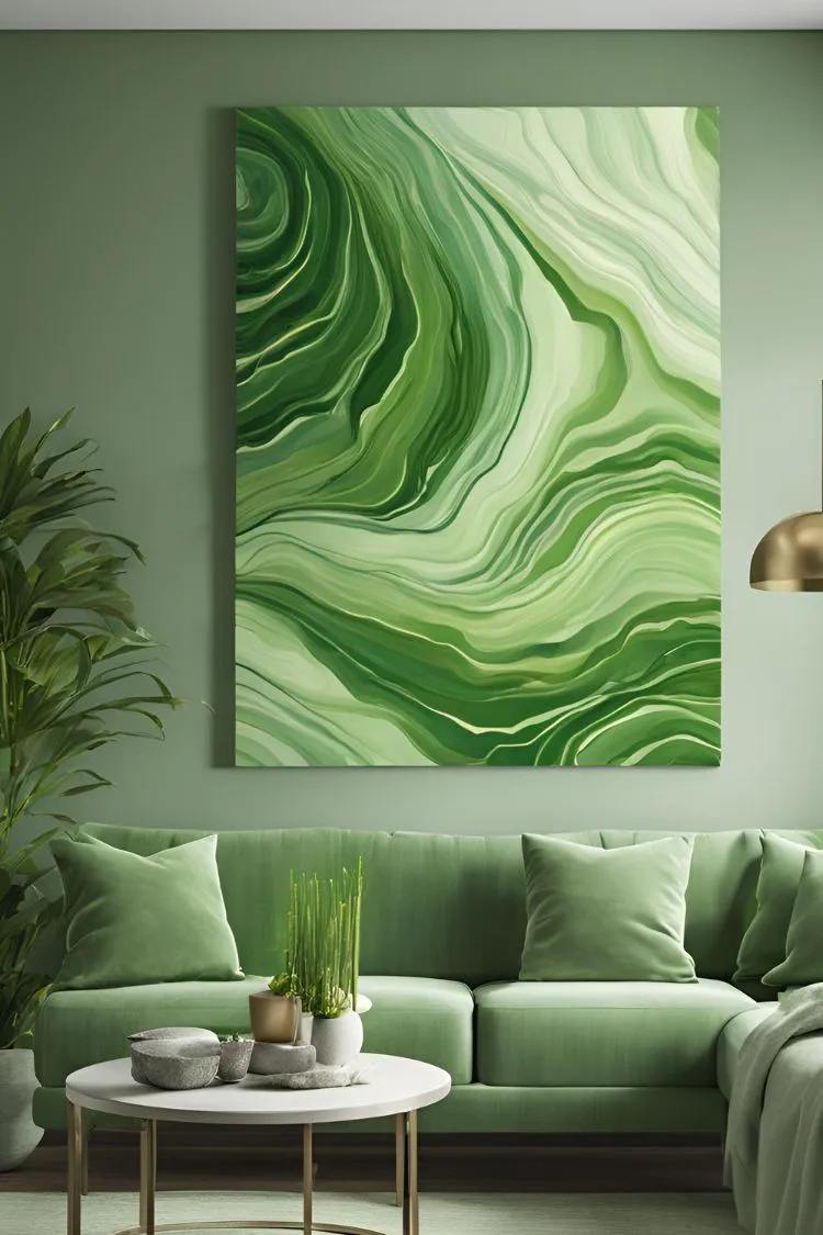 Green Abstract Art