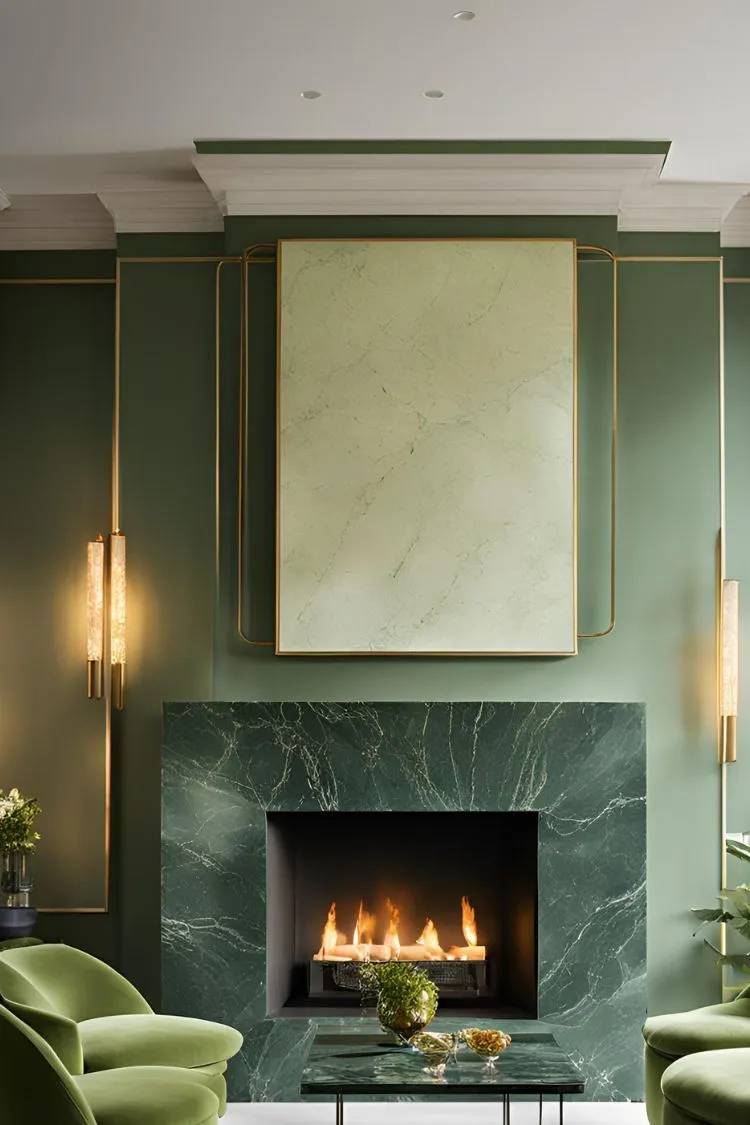 Green Marble Fireplace