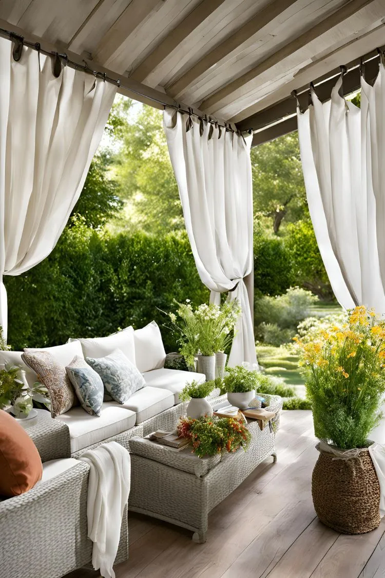 Hang Outdoor Curtains for Privacy
