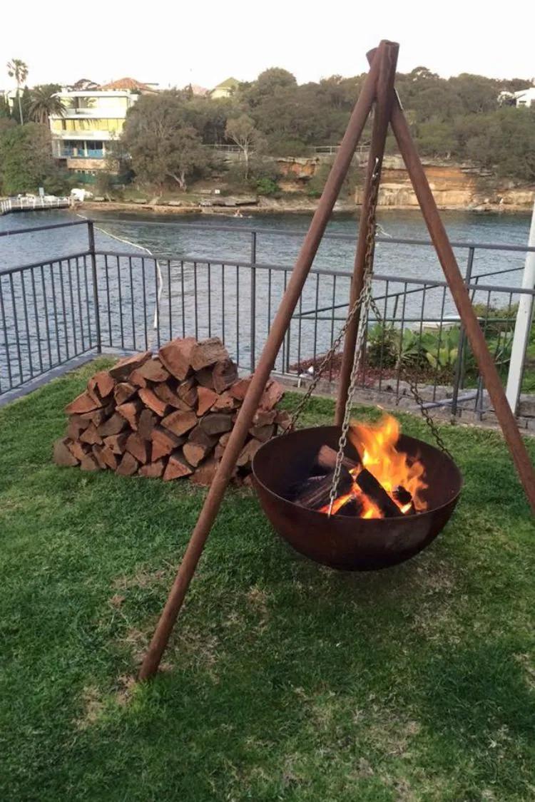 Hanging Metal Fireplace