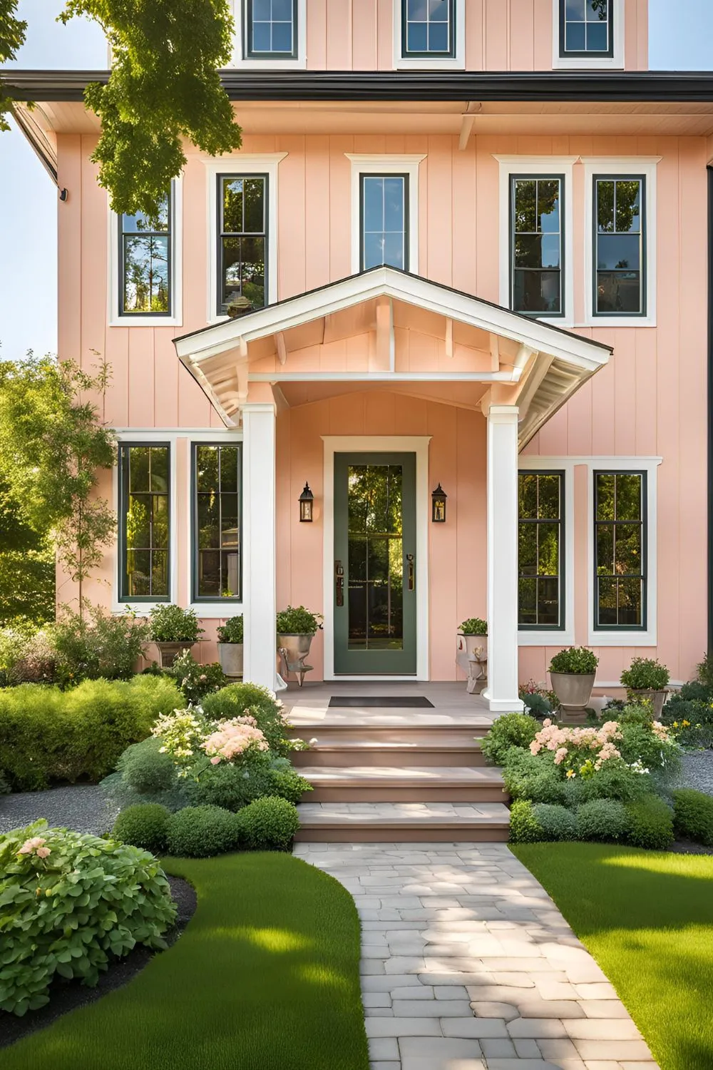 Light Peach for Modern Farmhouse Exterior Colors