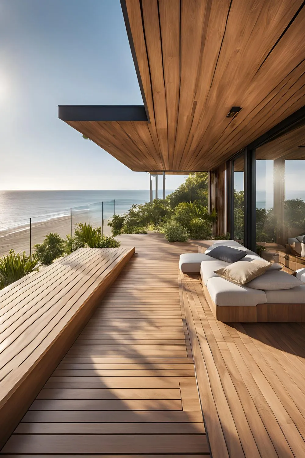 Open Decking for Modern Beach House Exterior
