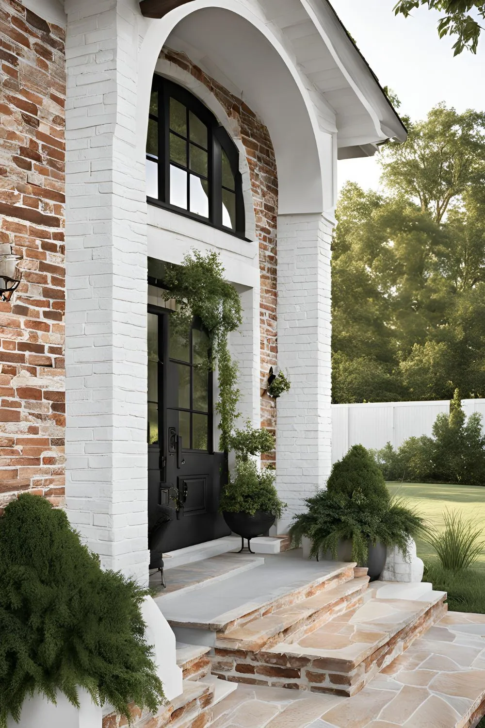 Painted Brick for Textural Contrast