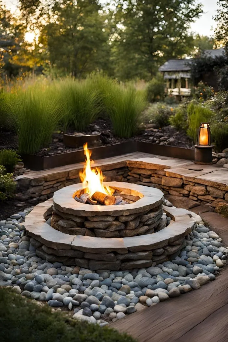 Rustic Stone Ring Pit
