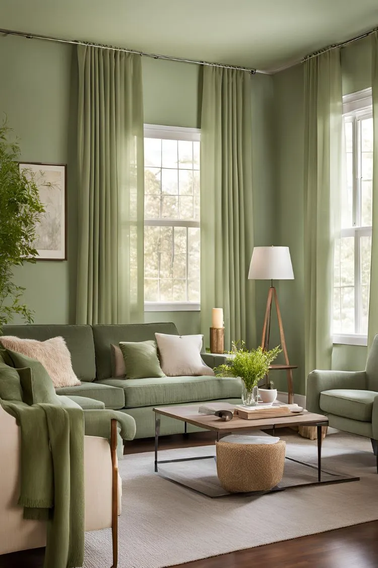 Sage Green Accent Wall