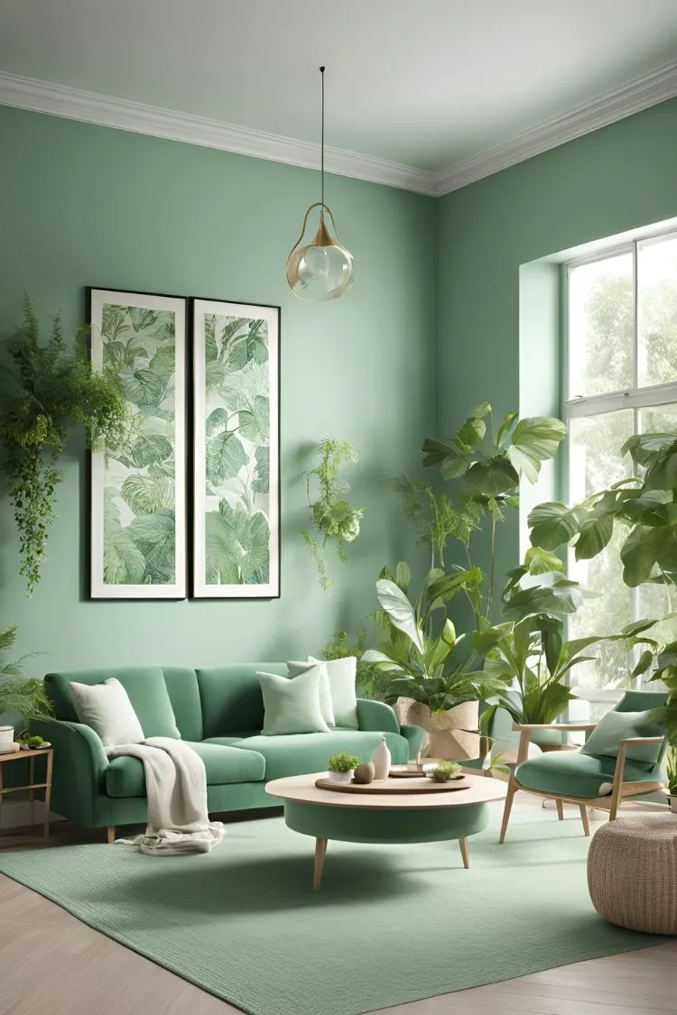 Seafoam Green and White