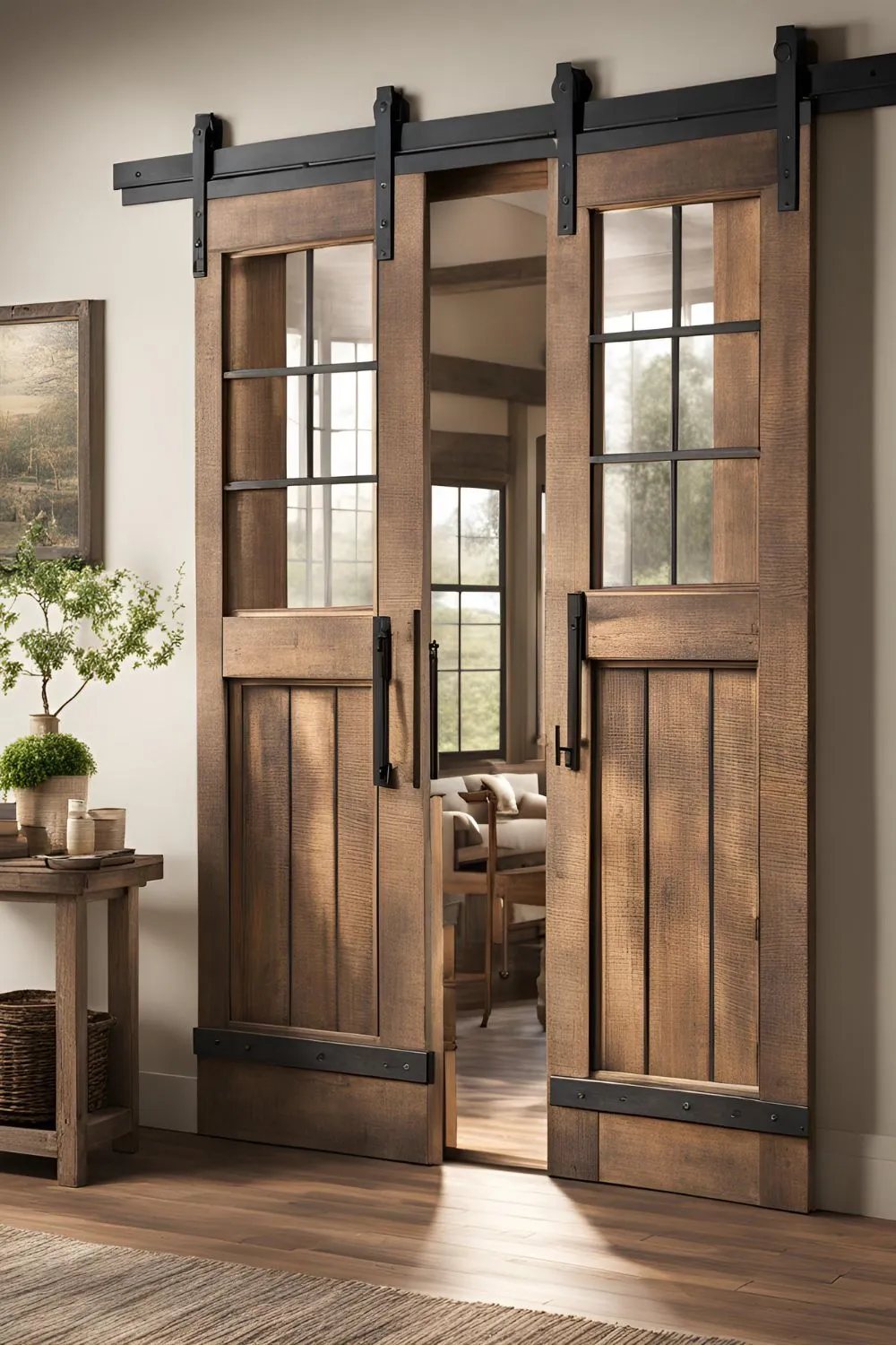 Sliding Barn Doors for Vintage Farmhouse