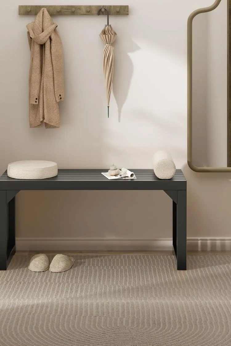Slim Metal Wire Bench