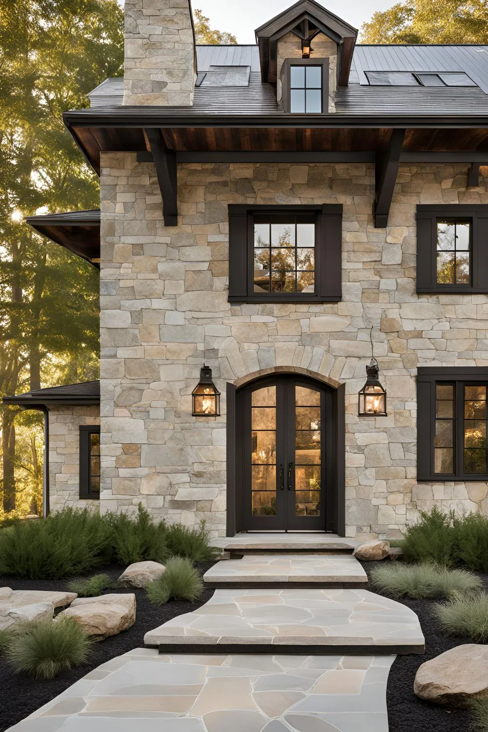 Stone Accents for Rustic Elegance