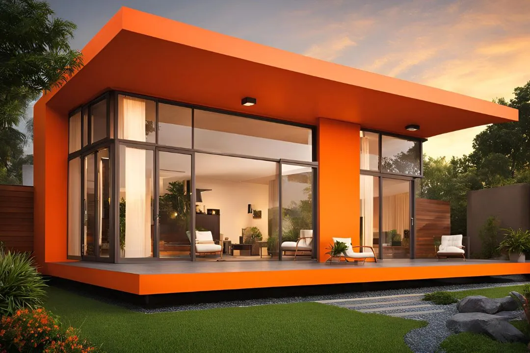 Sunset Orange for Exterior House Colors