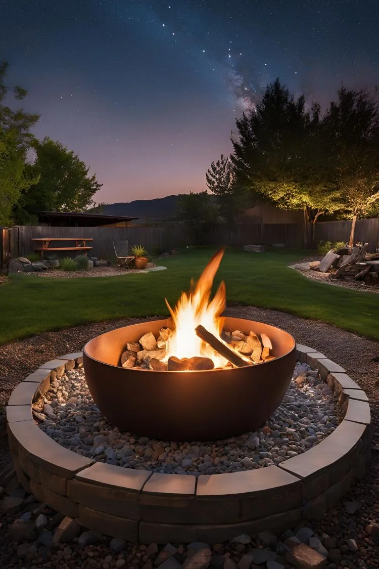 Upcycled Wheel Rim Fire Pit
