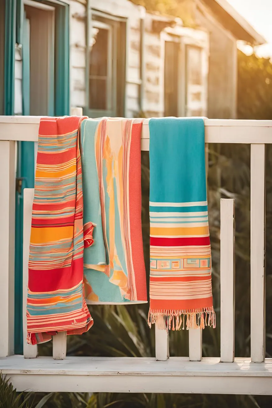 Vintage Beach Towel Display