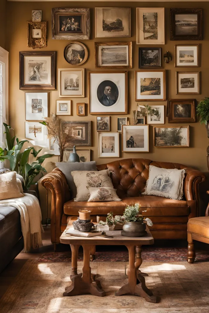 Vintage Gallery Wall Incorporating Family Heirlooms