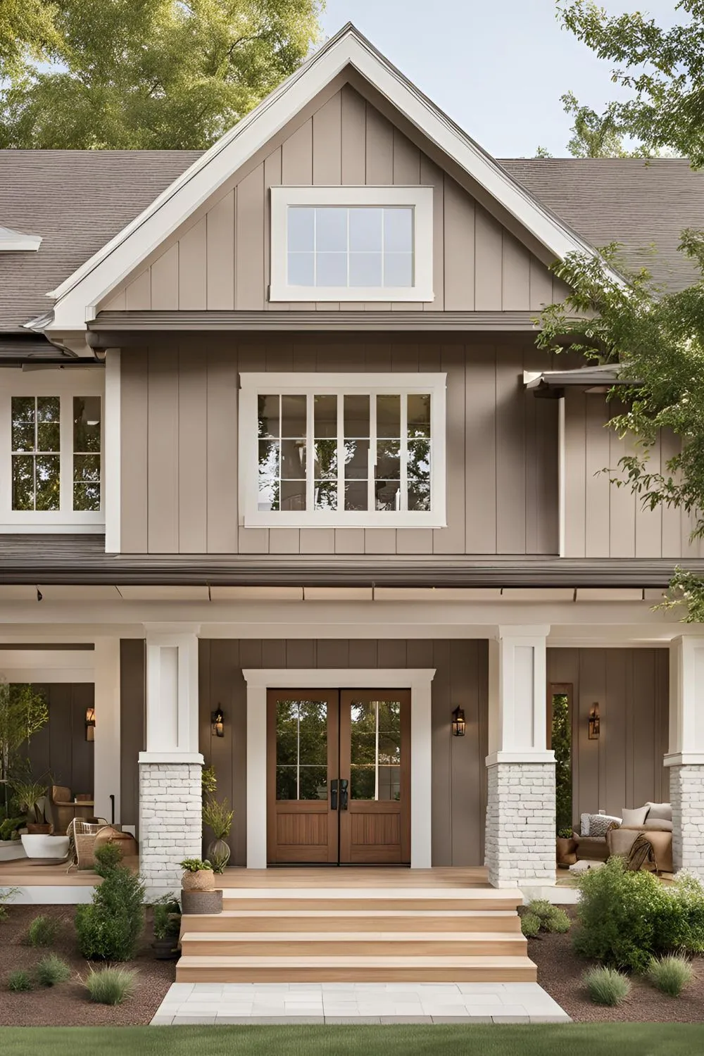Warm Taupe for Modern Farmhouse Exterior Colors