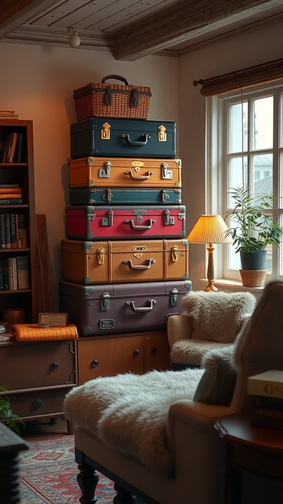 16 vintage travel trunks