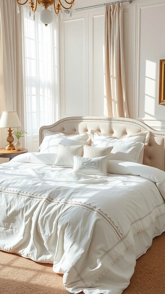 1 layered white bedding