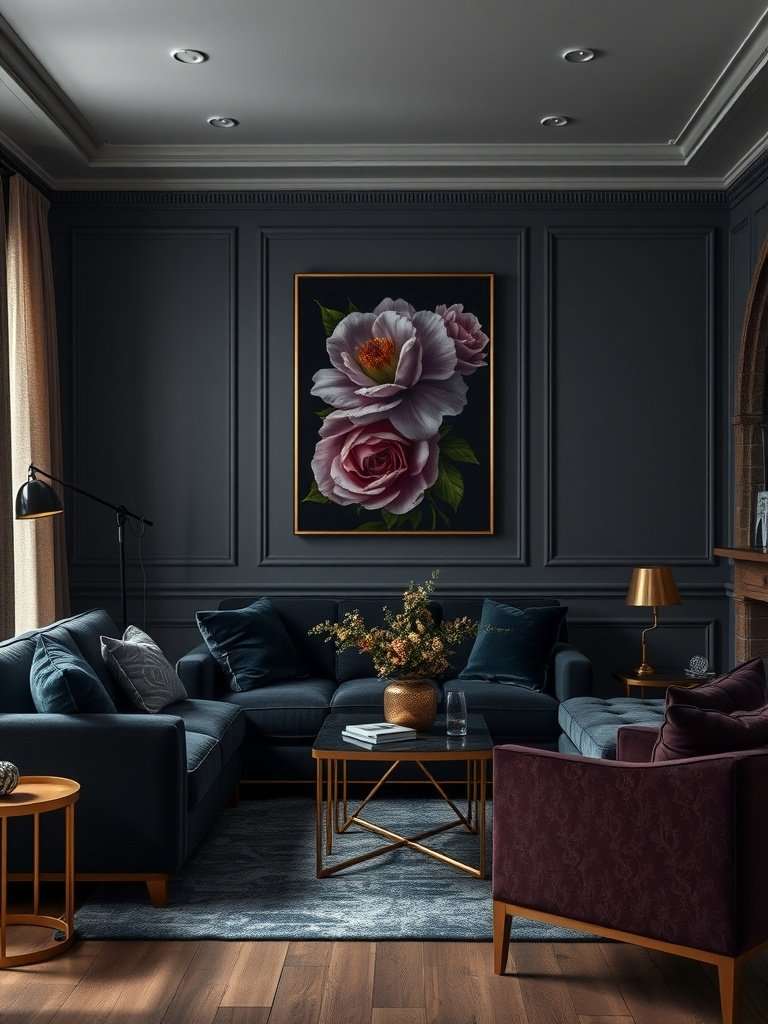 6 dark floral artwork