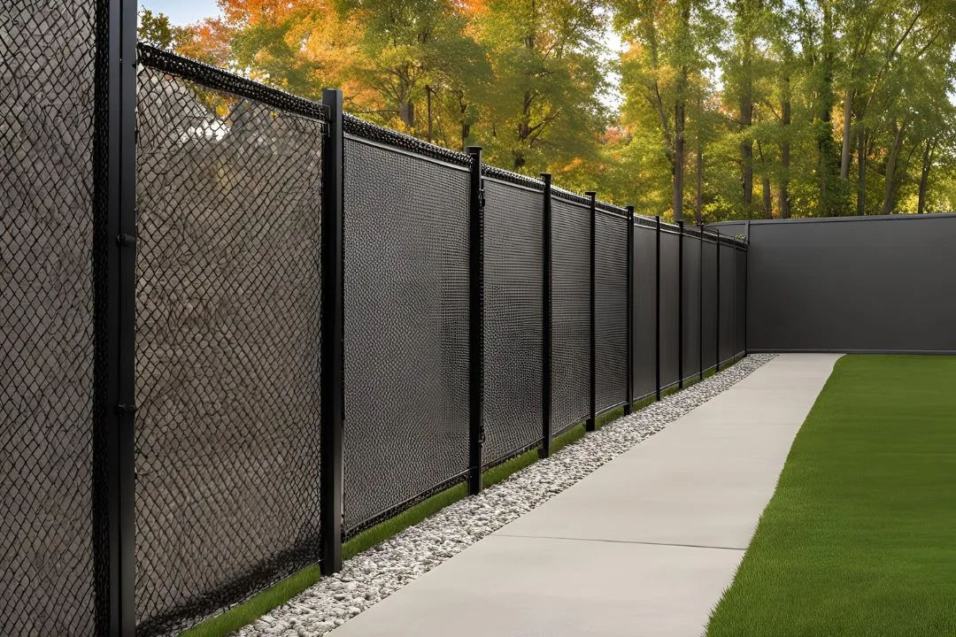 Chain Link with Privacy Slats