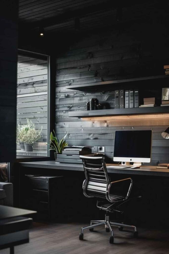Charcoal Shiplap Walls