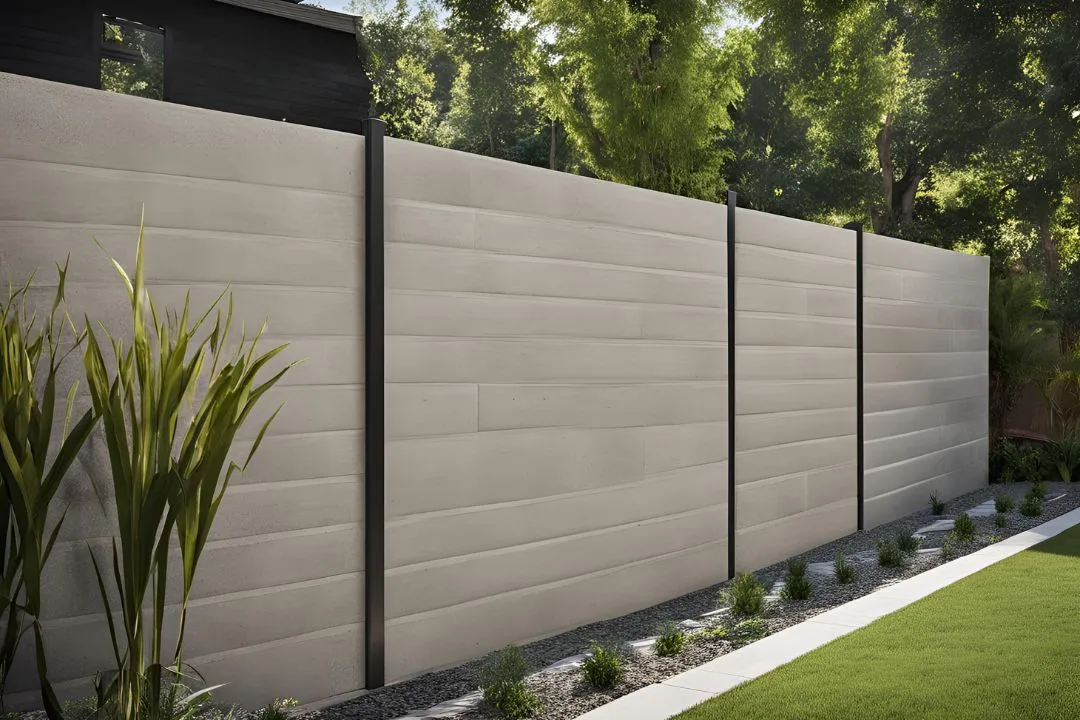 Concrete Block Privacy Wall