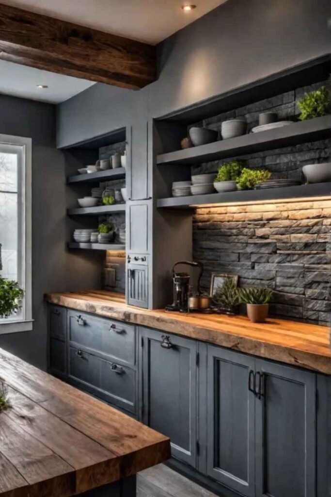 Dark Stone Backsplash