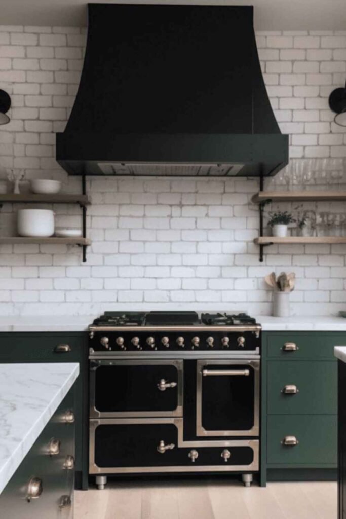 Dark Wood Range Hood
