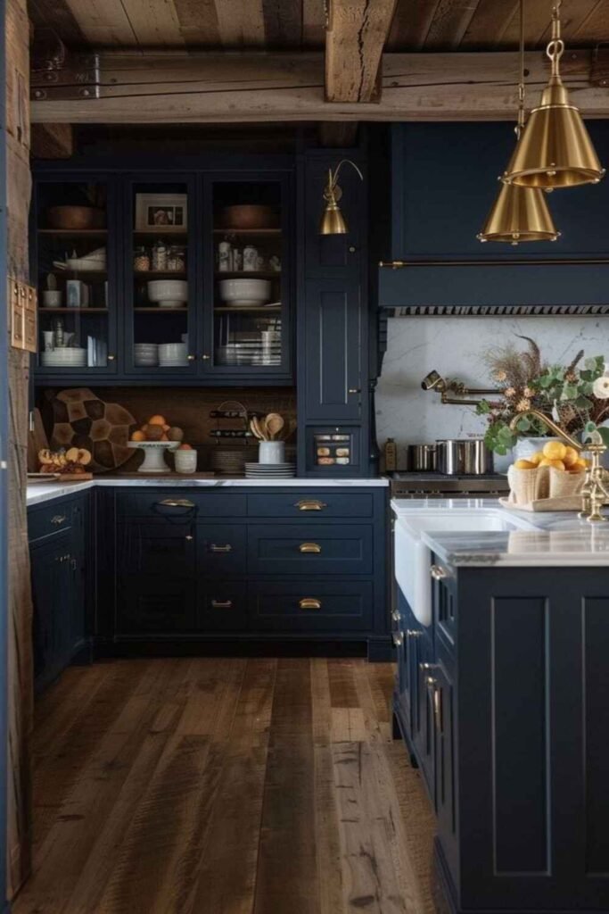 Deep Navy Cabinets
