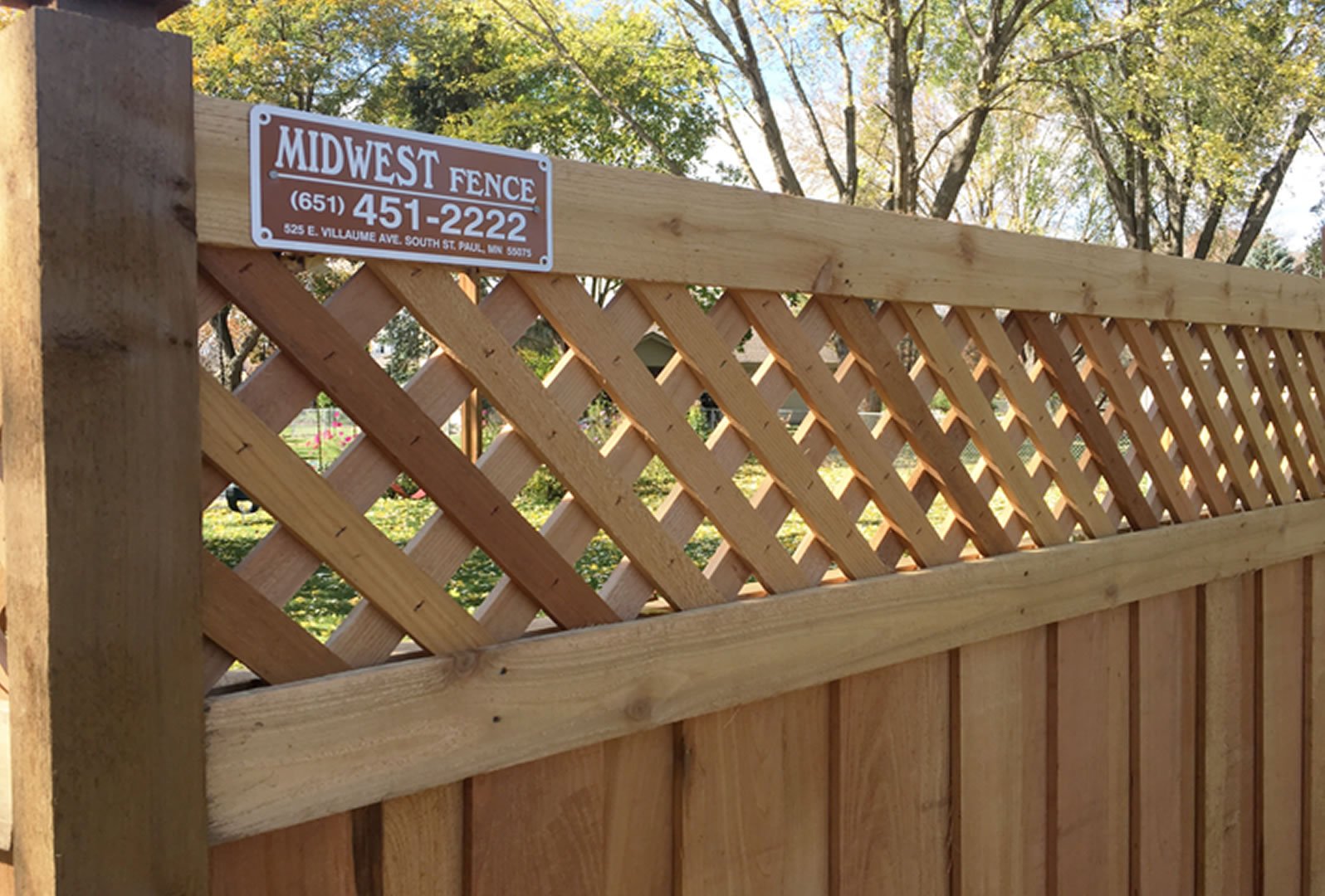 Lattice Top Privacy Fence