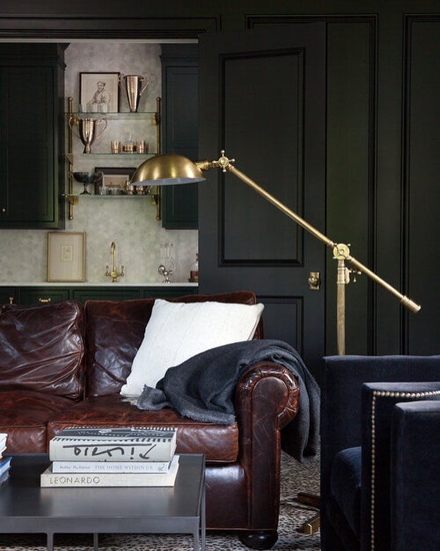 Dramatic Wall Color Dark Feminine Living Room