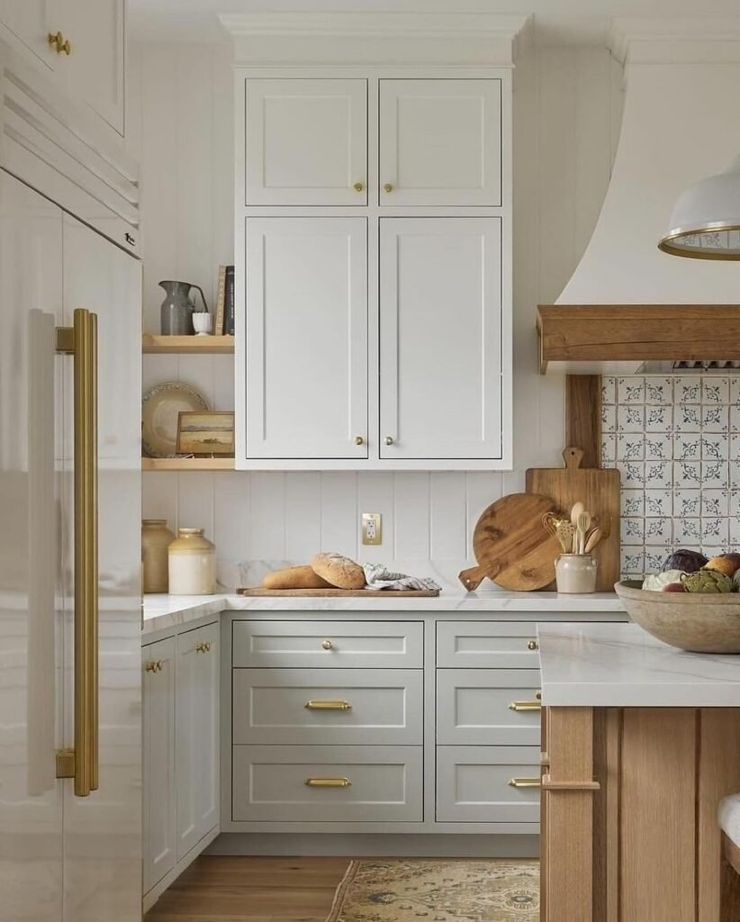 Two-Tone Cabinets Farmhouse Kitchens 