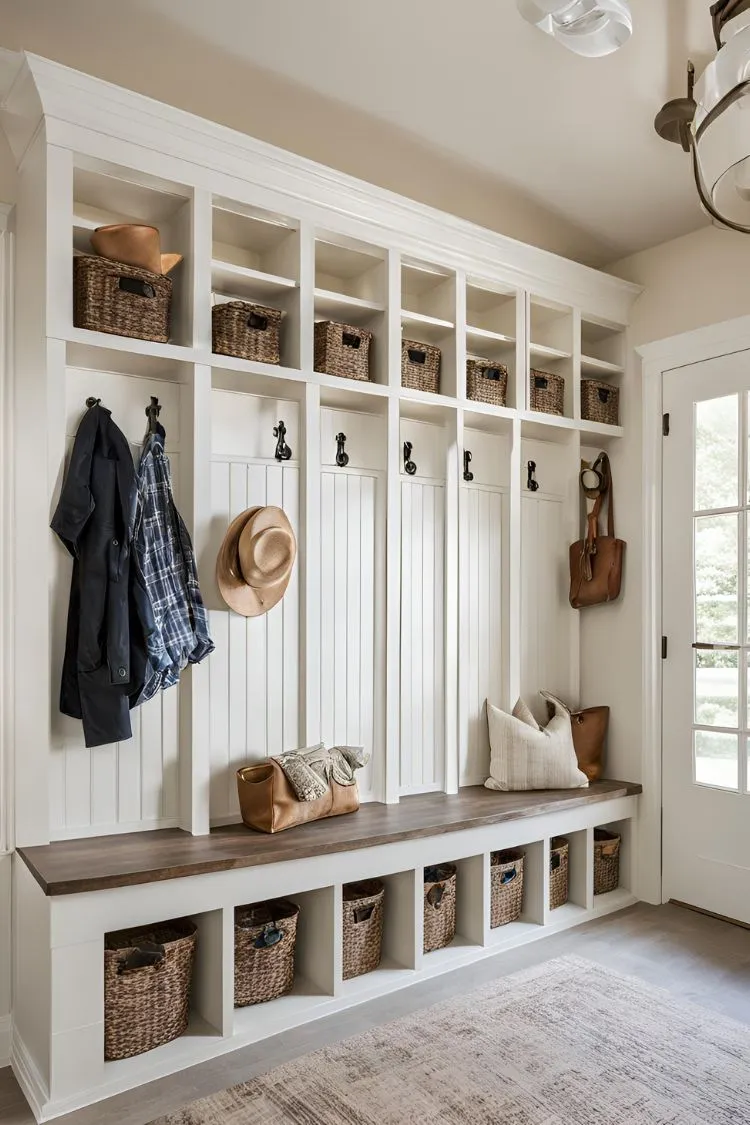 Farmhouse-Style Built-In Lockers