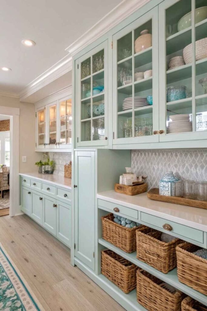 Glass Front Upper Cabinets