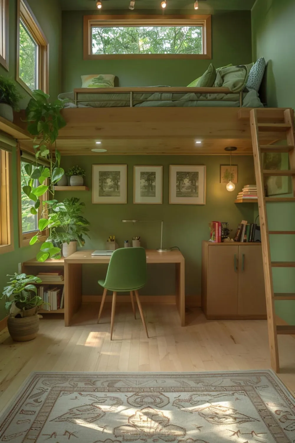 Indoor Garden Oasis Loft Bedroom Design