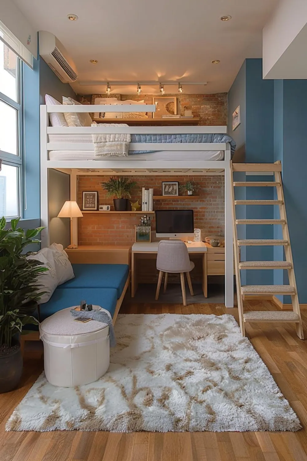 Low-Profile Layout Loft Bedroom Design