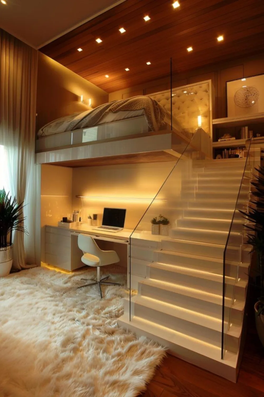 Luxe Hotel Inspiration Loft Bedroom Design