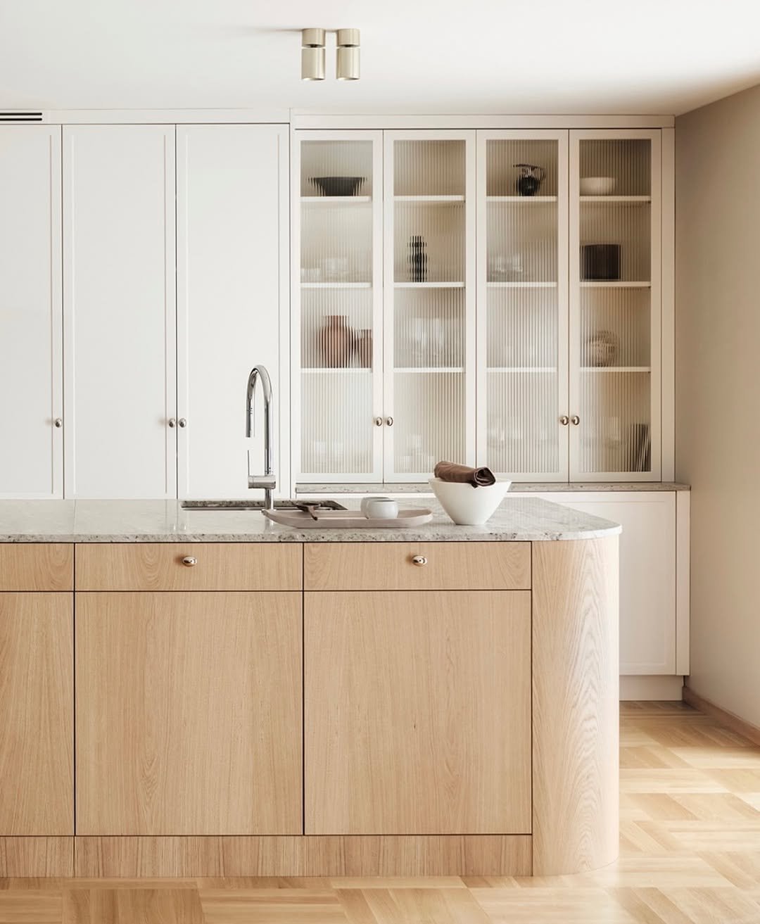 Modern Traditional kitchen Contemporary Color on Classic Forms