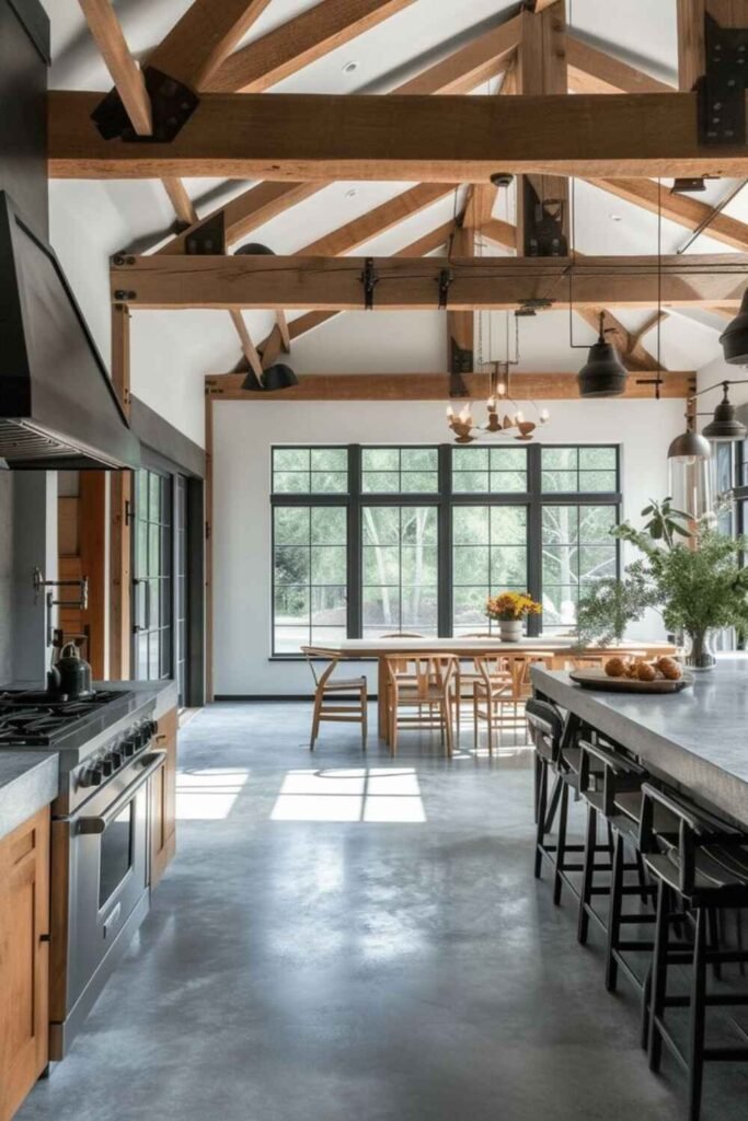 Reclaimed Dark Wood Beams