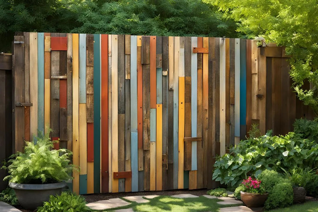 Recycled Door Privacy Screen
